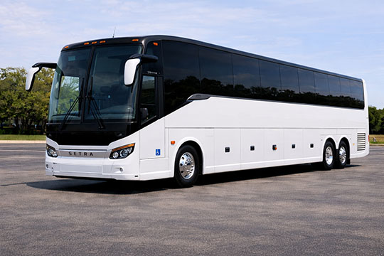 56-passenger charter bus available for charter in Tysons, VA